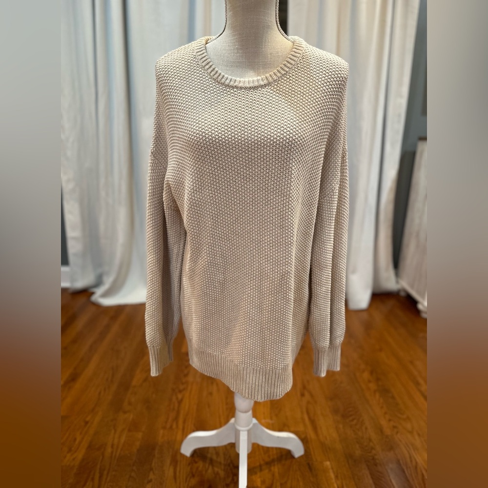 Old Navy cream tunic sweater women’s size small LNC